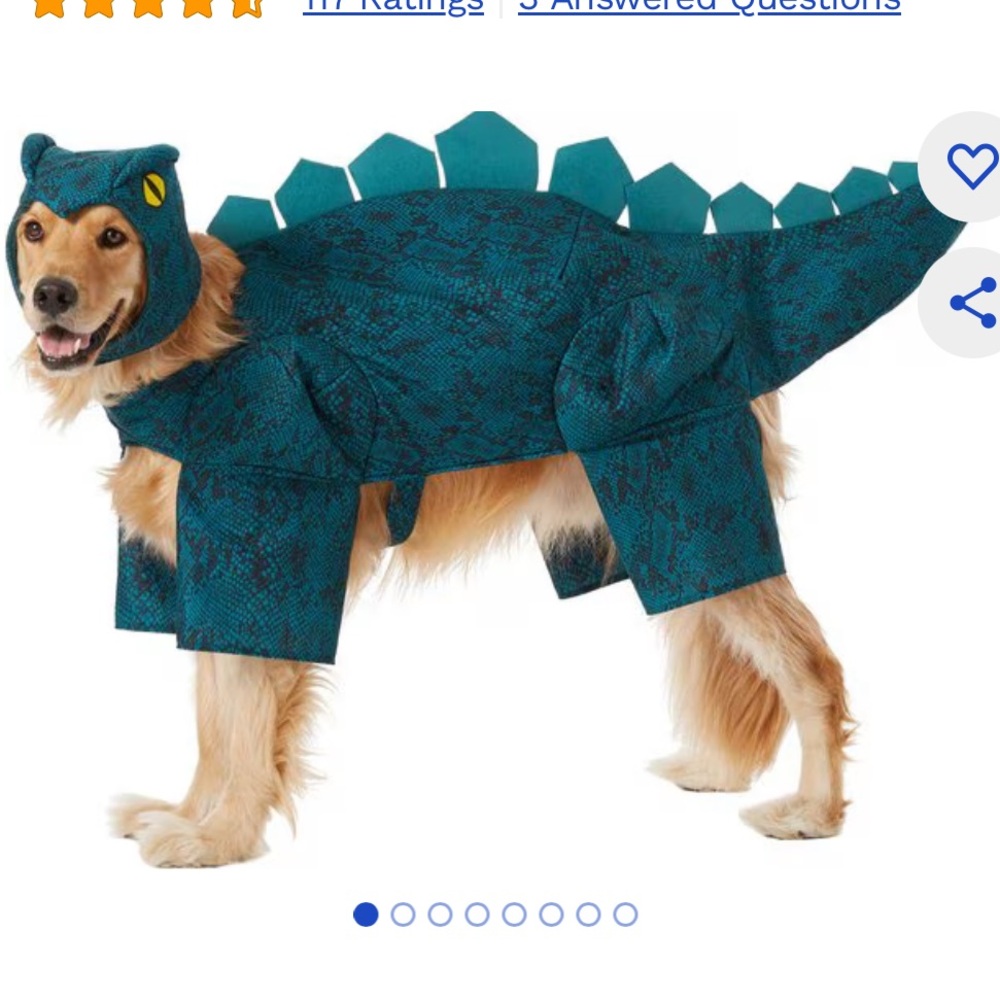 Dog dinosaur costume